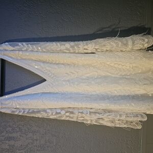 Elegant White Lace Dress